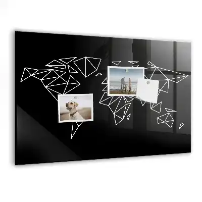 Moderní magnetická tabule mapa světa