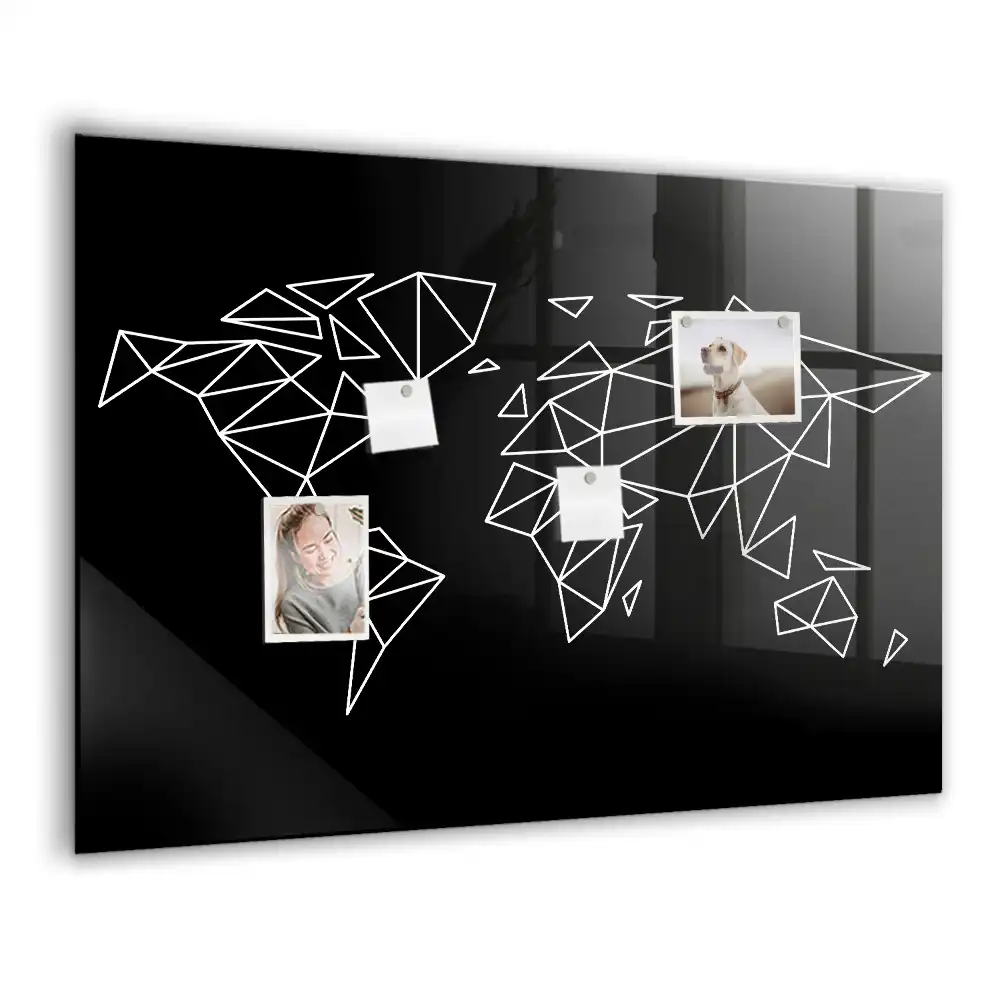 Moderní magnetická tabule mapa světa
