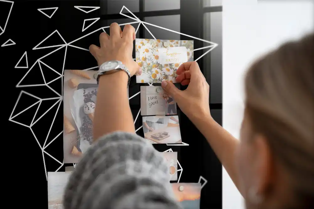 Moderní magnetická tabule mapa světa