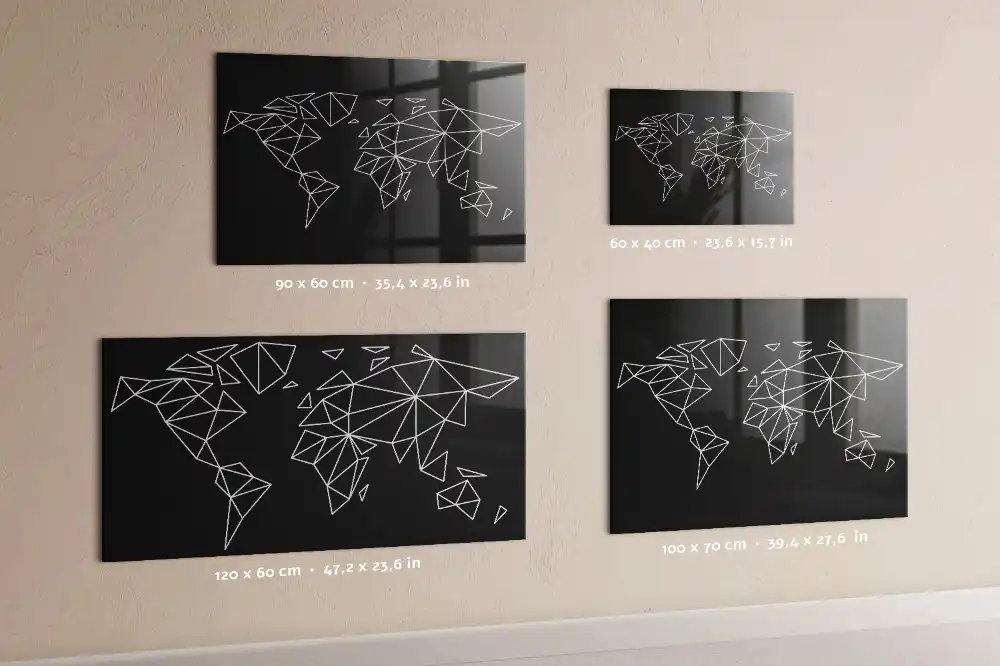Moderní magnetická tabule mapa světa