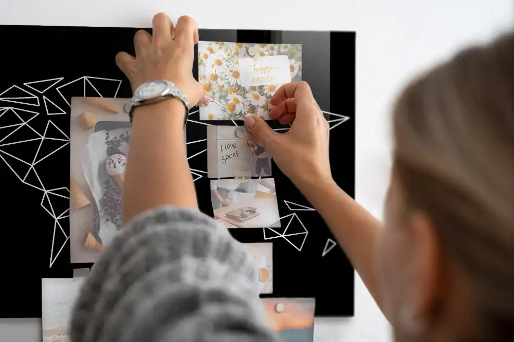 Moderní magnetická tabule mapa světa
