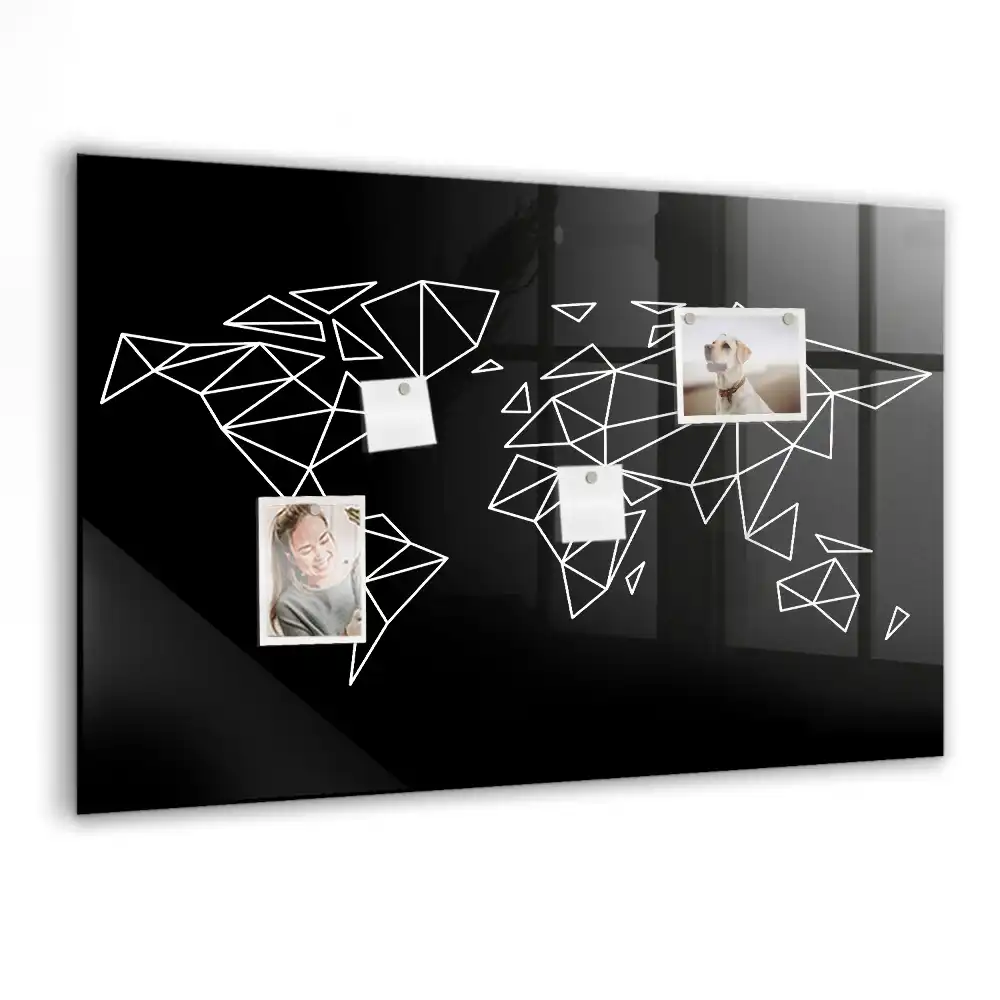 Moderní magnetická tabule mapa světa
