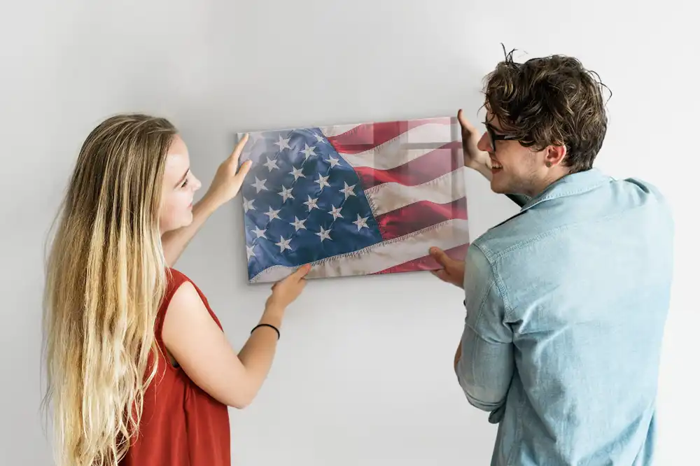 Magnetická nástěnná tabule s motivem vlajky USA