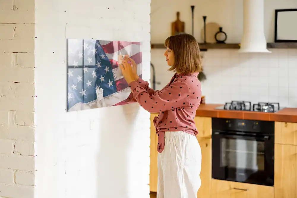 Magnetická nástěnná tabule s motivem vlajky USA