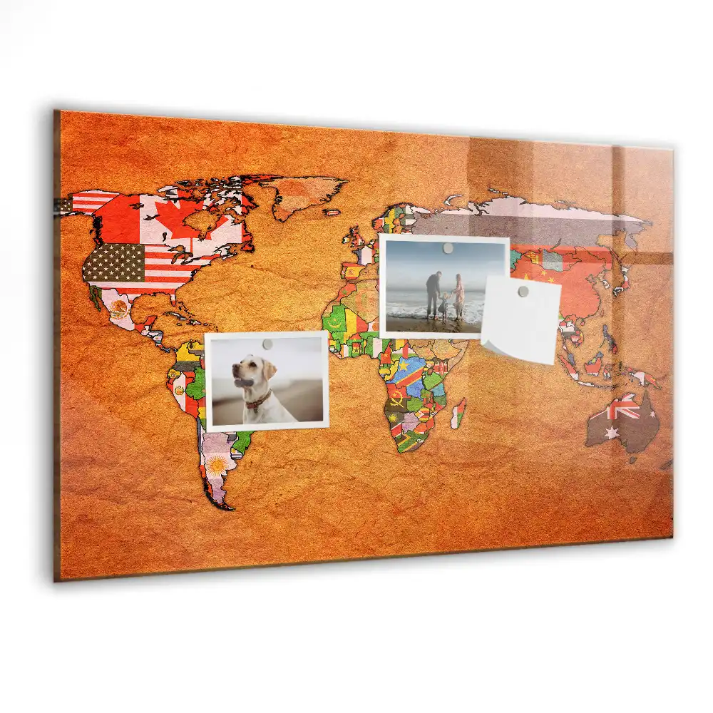 Magnetická tabule politická mapa světa