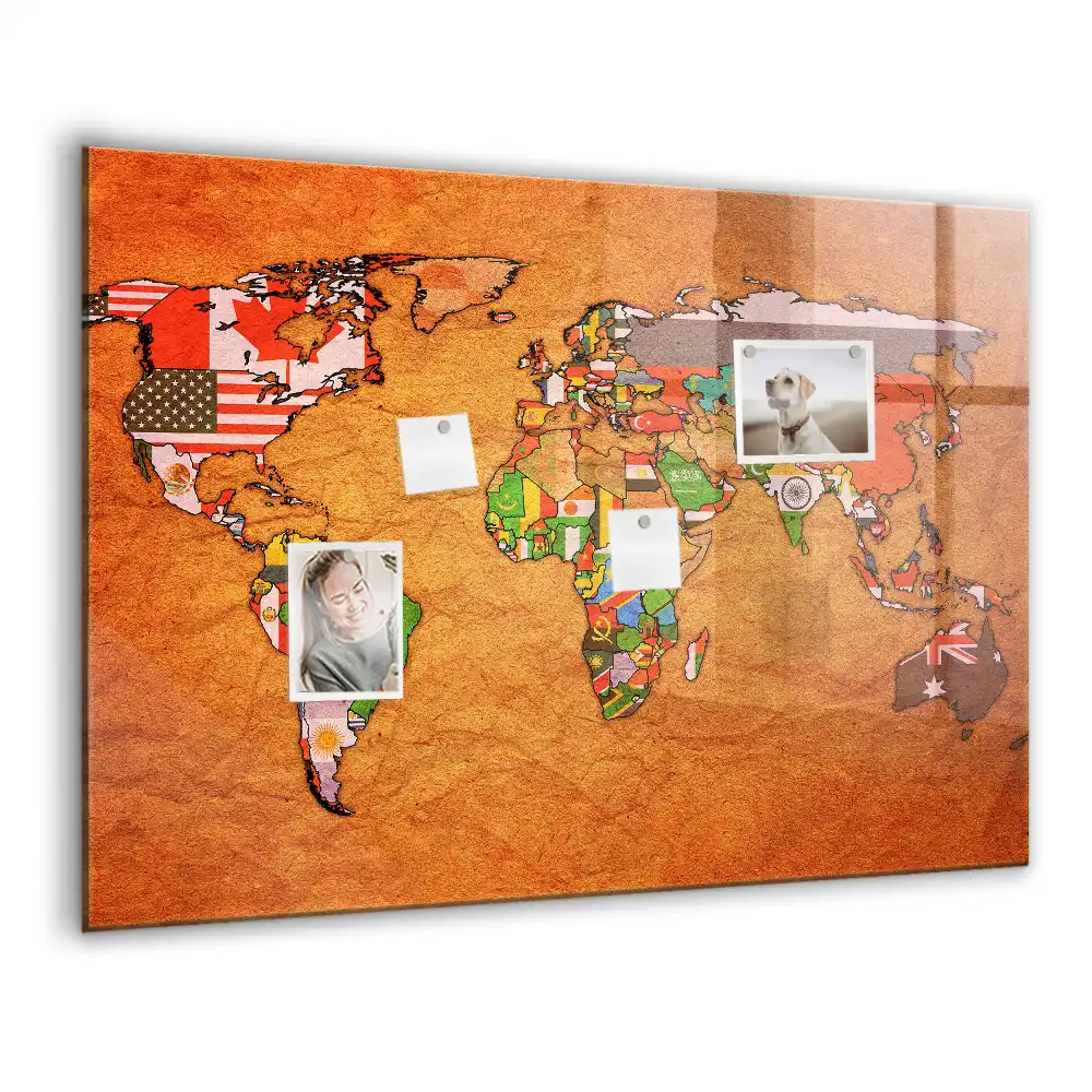 Magnetická tabule politická mapa světa
