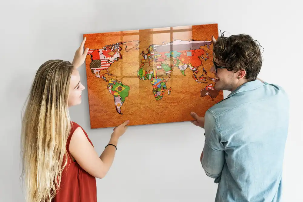 Magnetická tabule politická mapa světa