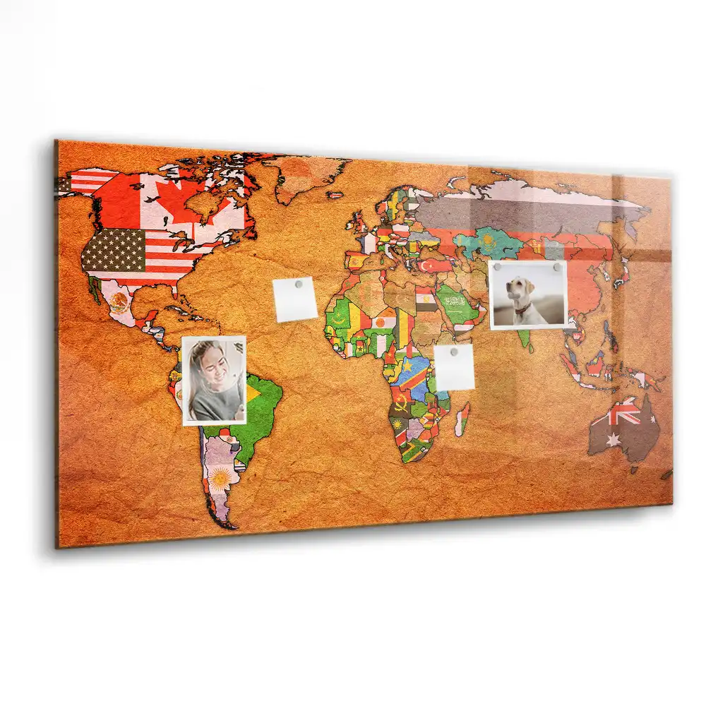 Magnetická tabule politická mapa světa
