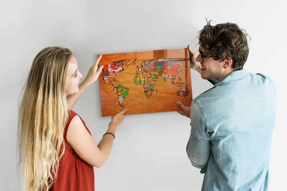 Magnetická tabule politická mapa světa
