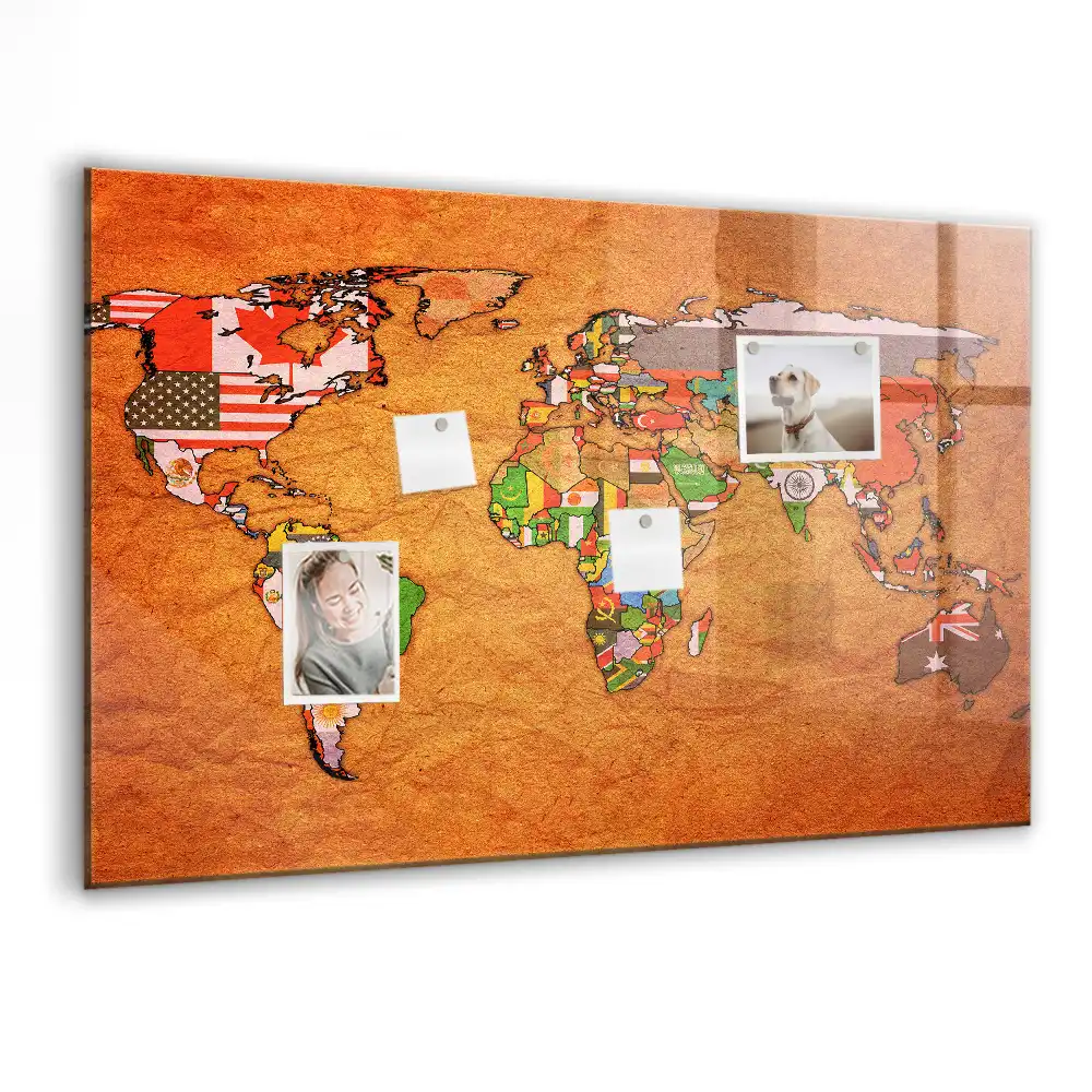 Magnetická tabule politická mapa světa