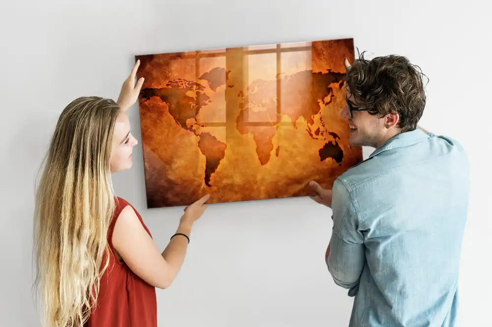 Velká magnetická tabule s mapou světa