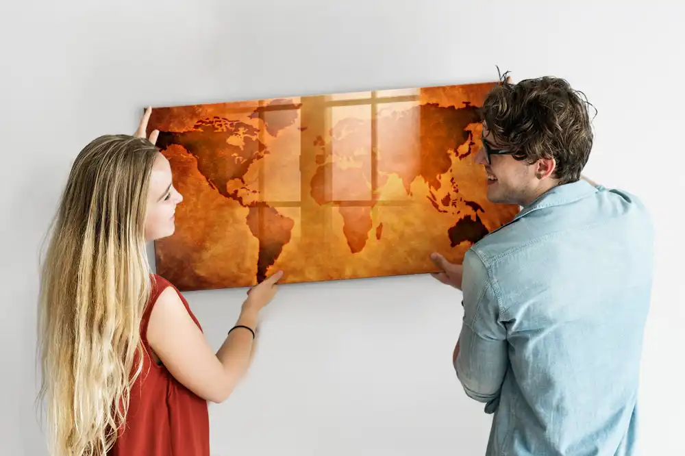 Velká magnetická tabule s mapou světa