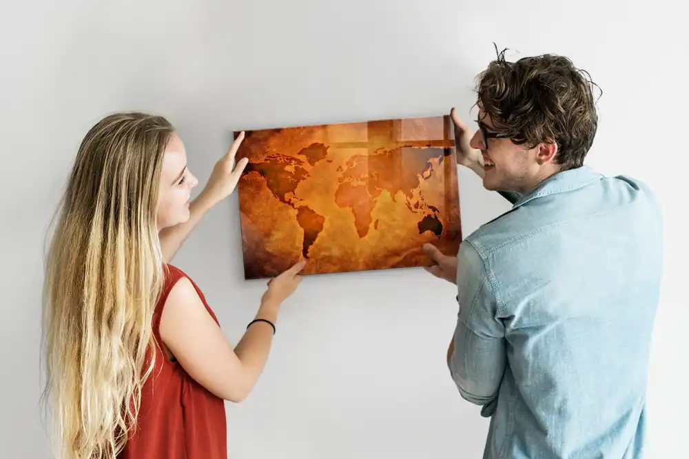Velká magnetická tabule s mapou světa