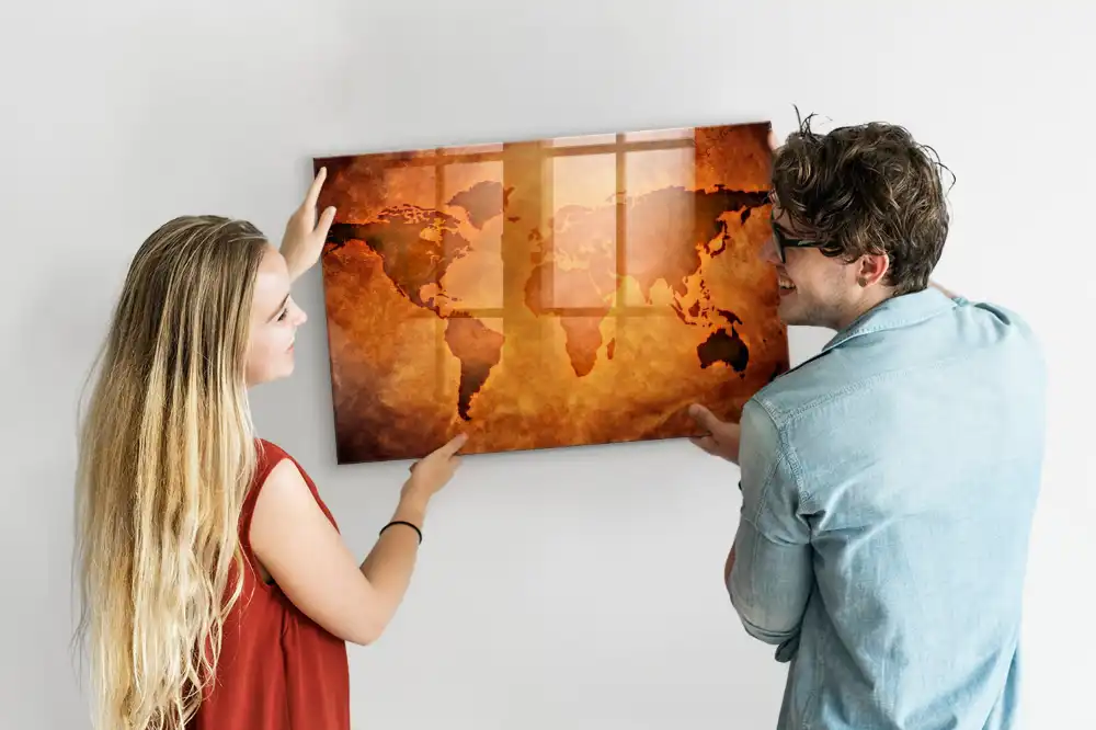 Velká magnetická tabule s mapou světa