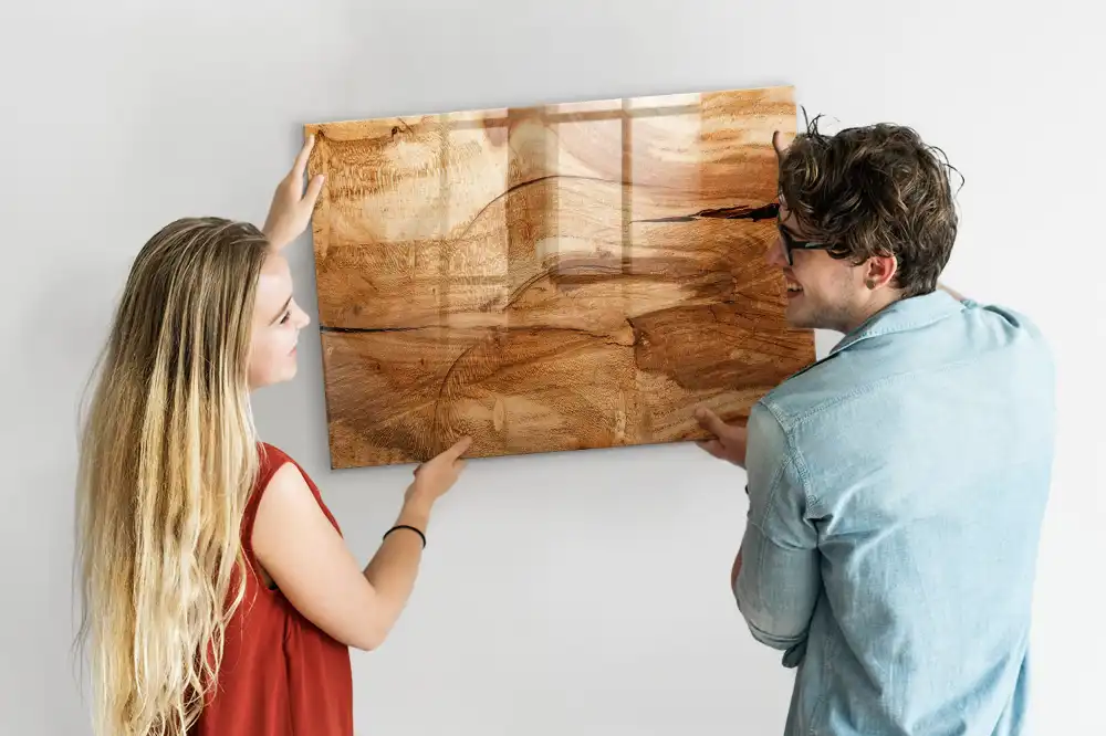 Magnetická tabule na zeď se vzhledem dřeva