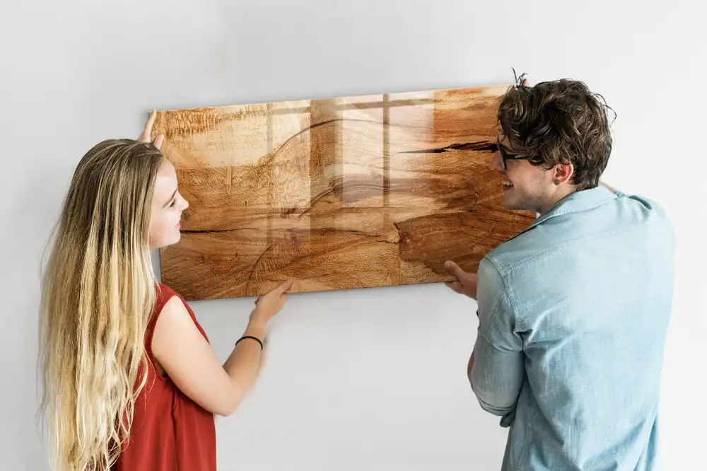 Magnetická tabule na zeď se vzhledem dřeva
