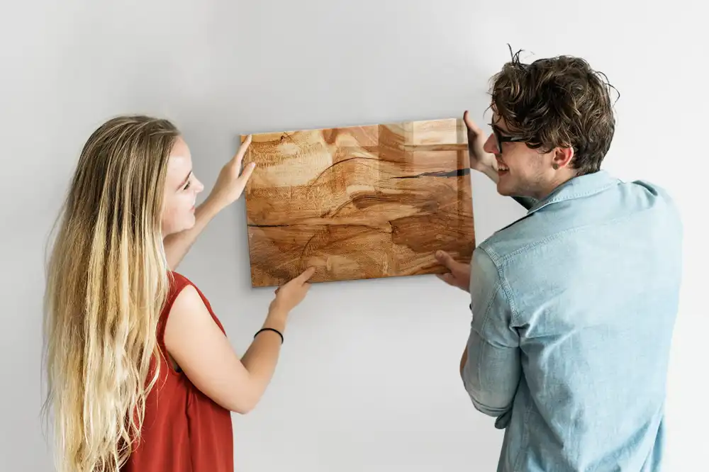 Magnetická tabule na zeď se vzhledem dřeva