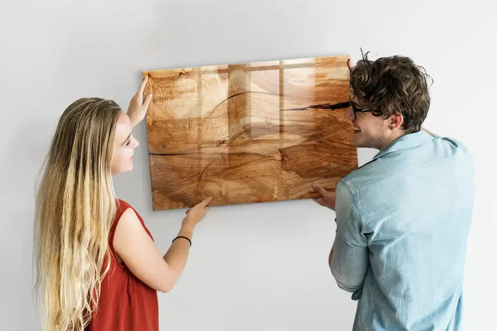 Magnetická tabule na zeď se vzhledem dřeva