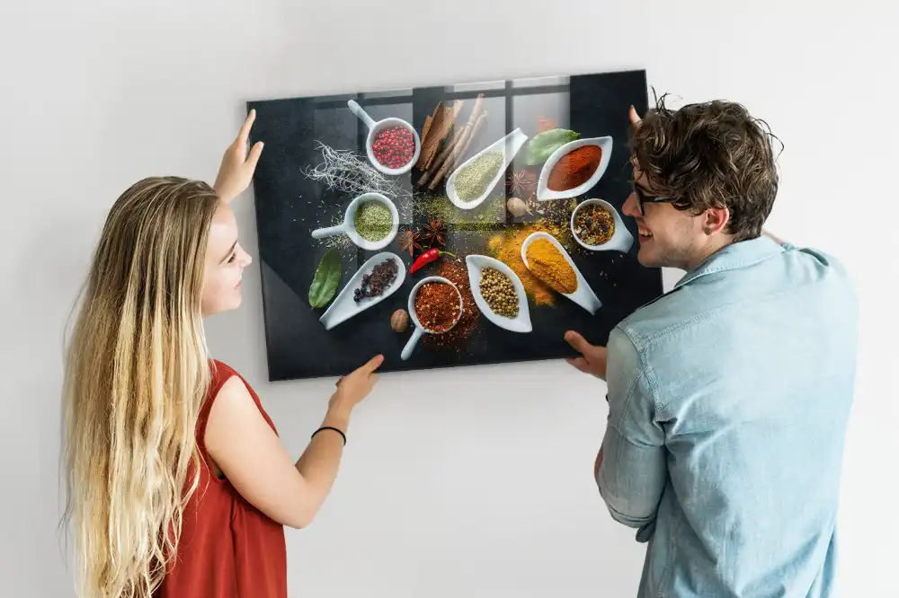 Magnetická tabule na zeď s motivem kořeninových bylin