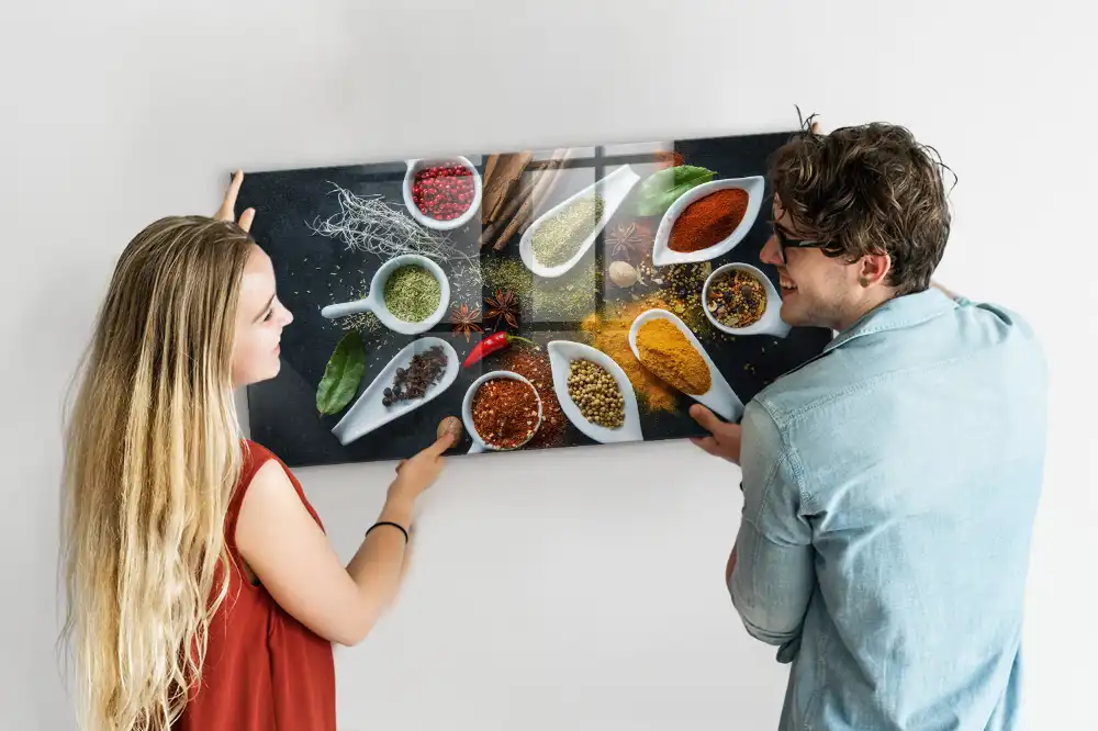 Magnetická tabule na zeď s motivem kořeninových bylin