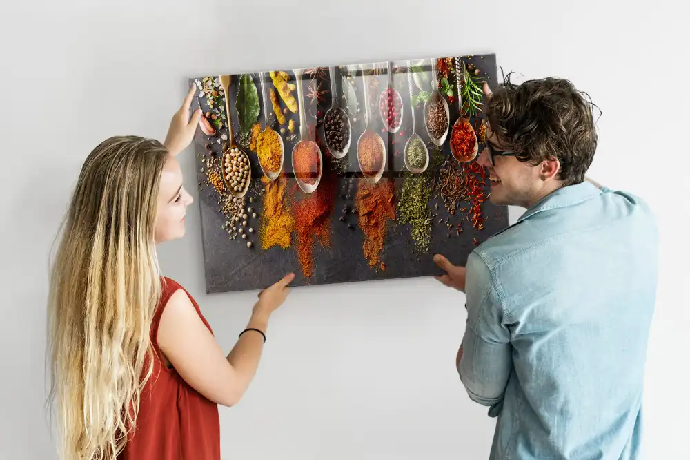 Magnetická tabule s motivem lžiček a koření