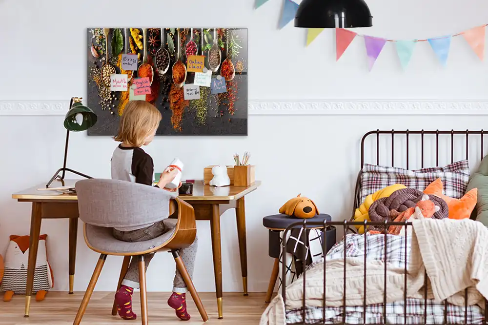 Magnetická tabule s motivem lžiček a koření
