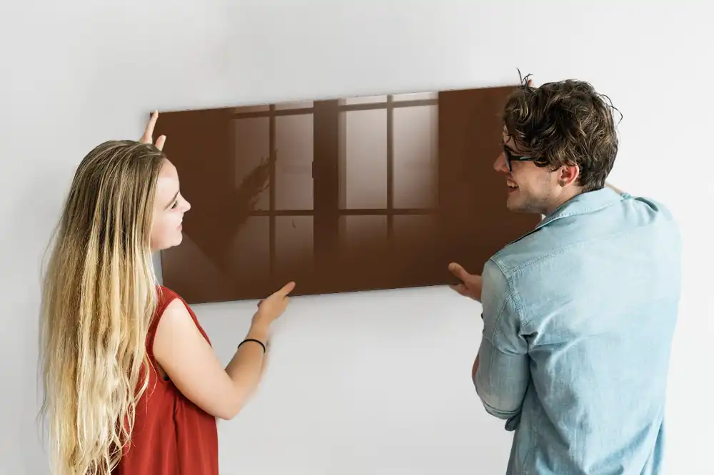 Hnědá skleněná magnetická tabule