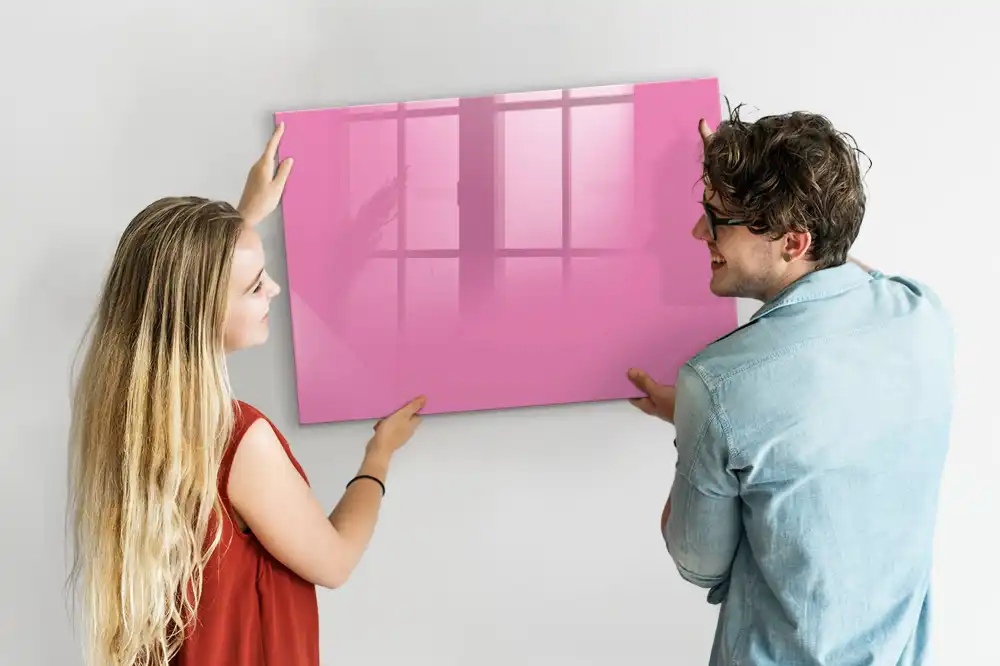 Růžová magnetická tabule