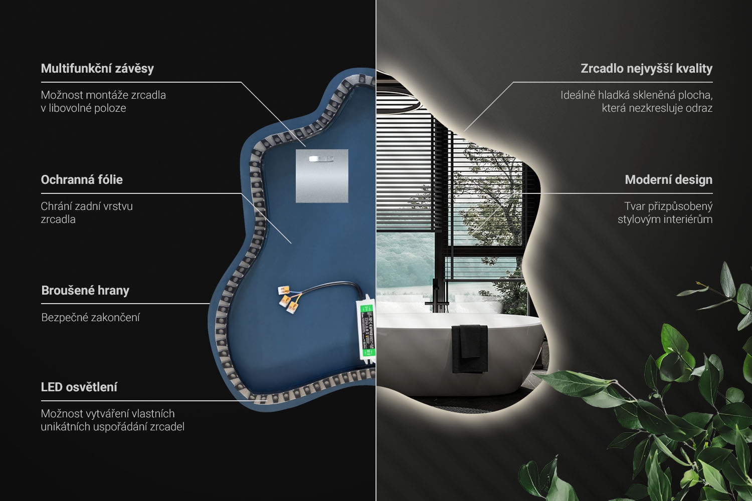 Information about technical parameters of LED mirror Kleks